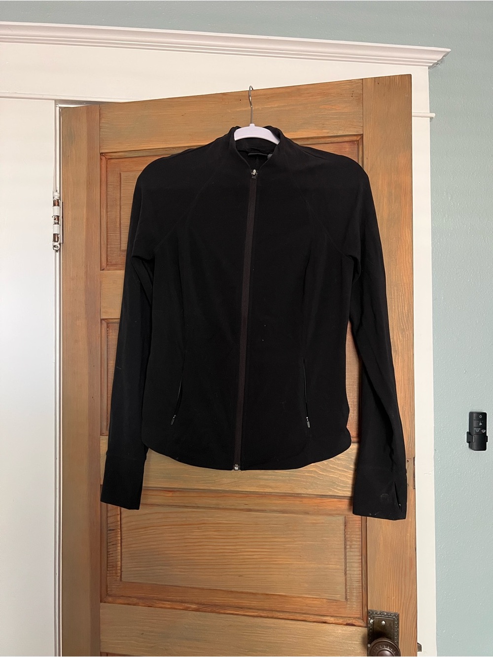 Athleta Black Full-Zip Bomber Jacket